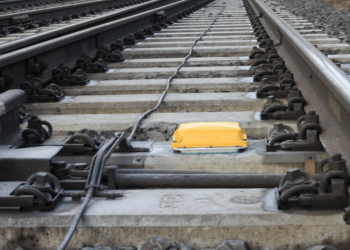 A KONUX railway sensor. PHOTO from KONUX