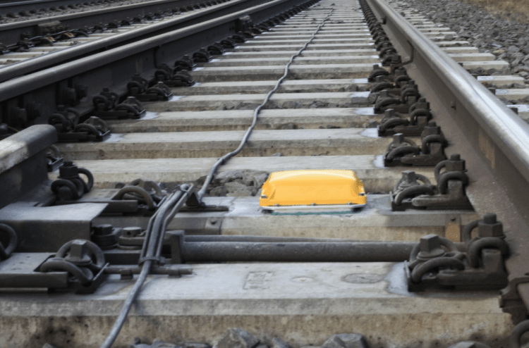 A KONUX railway sensor. PHOTO from KONUX