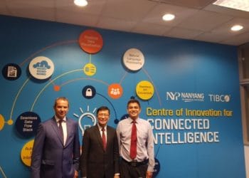 From left to right Erich Gerber of TIBCO, Daniel Wee of NYP and Alan Ho of TIBCO