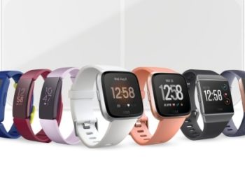 Render of 2019 Q1 Fitbit product family, with Aria 2