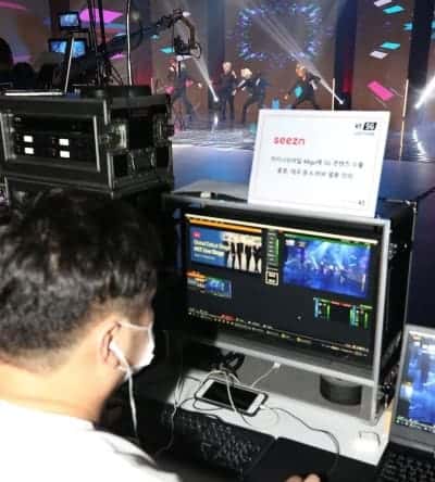 KT is rehearsing 'KT Live Stage', which is high-definition global streaming of K-pop contents