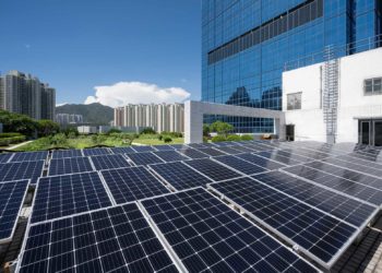 Solar panels installed at a Sino Group property.