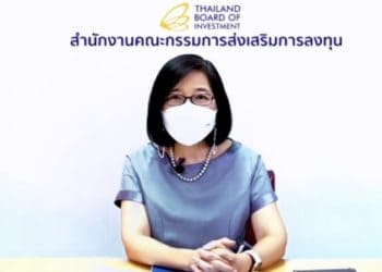 “Thailand Board of Investment (BOI) Secretary General Ms. Duangjai Asawachintachit announced that at a meeting held today the board has approved incentives to encourage companies to reduce greenhouse gas emission as well as an enhanced scheme for electric vehicles manufacturing and measures to mitigate the impact of Covid-19 on businesses and support local vaccine development.”