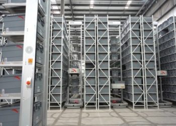 HAI ROBOTICS' ACR robots in operation at an Anta warehouse.