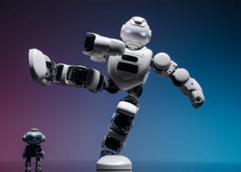 Photo by Pavel Danilyuk from Pexels: https://www.pexels.com/photo/a-white-robot-with-foot-above-a-small-robot-8294618/