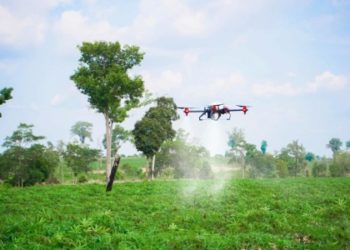 XAG Agricultural Drone conducts aerial spraying to boost cassava productivity in Cambodia