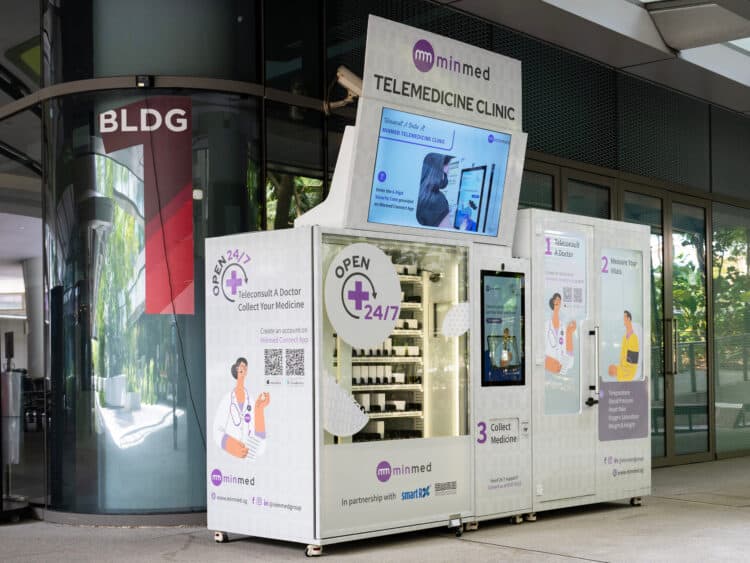 smartRX & Minmed Telemedicine Clinic machine installation at SUTD. 20 March 2023.