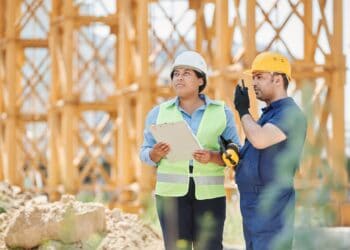 Photo by Mikael Blomkvist: https://www.pexels.com/photo/a-man-and-a-woman-in-a-construction-site-8961029/