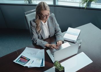 Photo by Tima Miroshnichenko: https://www.pexels.com/photo/woman-in-gray-blazer-typing-on-a-macbook-5717069/