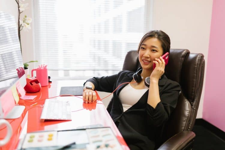 Photo by RDNE Stock project from Pexels: https://www.pexels.com/photo/a-woman-talking-on-phone-7845043/