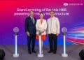 (From right to left) Ben Li, Senior Operations Director, Joanne Hon, Managing Director, , Cyrus Adaggra, President, Asia-Pacific, Equinix